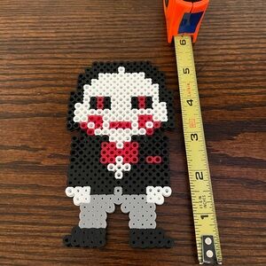 Jigsaw Saw Horror Movie Perler Bead Pixel Art